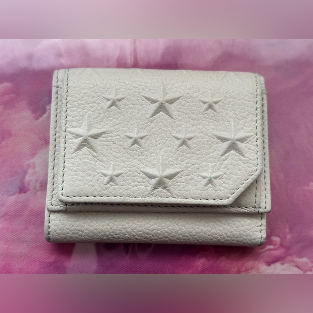 Jimmy Choo Nemo Trifold Wallet (NWOT; White)